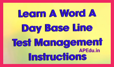 Learn A Word A Day Base Line Test Management Instructions