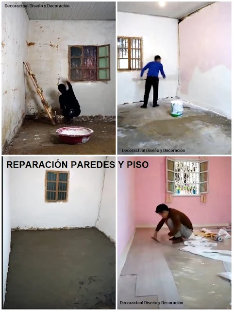 paredes y pisos a reparar