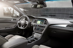 Interior view of 2015 Hyundai Sonata Sport 2.0T