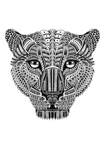 Panther-head-tribal-tattoo-stencil