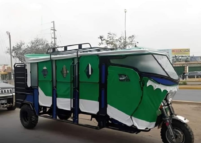 Chimbote: Fabrican mototaxi de nueve pasajeros