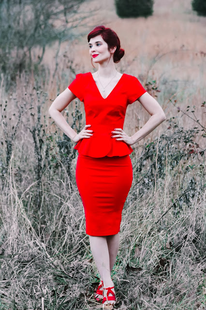 Collectif London Peplum Wiggle Dress