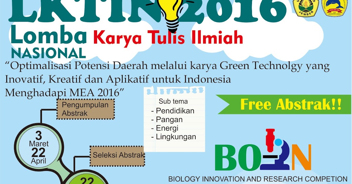 Lomba Karya Tulis Ilmiah Nasional Mahasiswa "Biology 