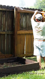 Eclectic Red Barn: Power washing the fence