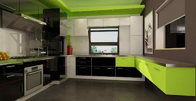 Desain Dapur Cantik Minimalis Nuansa Hijau