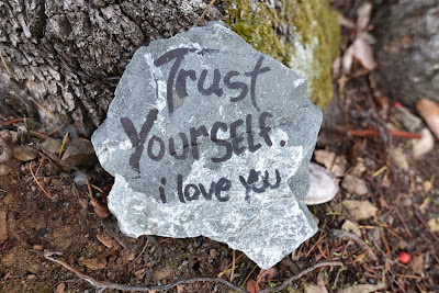 Trust Yourself Trans Canada Trail rock art.