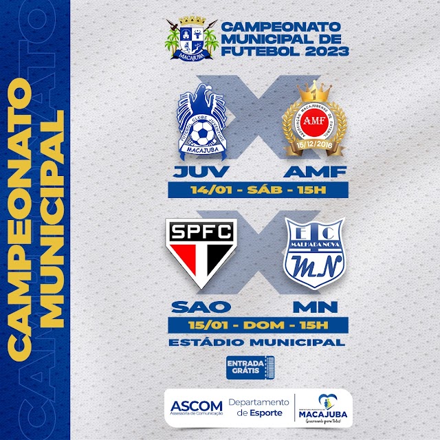 Quatro times se enfrentam neste final de semana pelo Campeonato Municipal de Macajuba