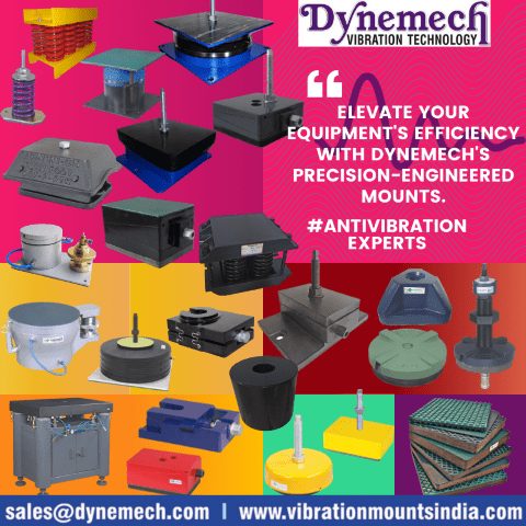 Dynemech Anti-vibration mounts play an important role in increasing workplace safety by stabilizing machinery, absorbing vibrations from within and outside the machinery,