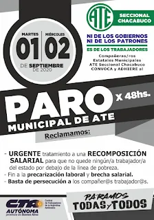 Paro ate Chacabuco 48 horas