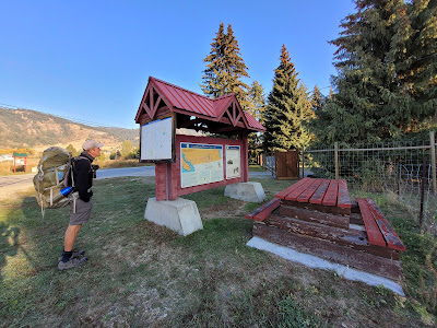 Columbia and Western Trail sign BC.