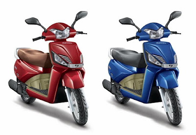  Mahindra Gusto 110 Pacific Matt Blue & Crimson Matt Red Hd Image