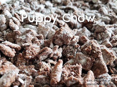 Puppy Chow - great snack for all ages, party food, holidays, feeds a crowd