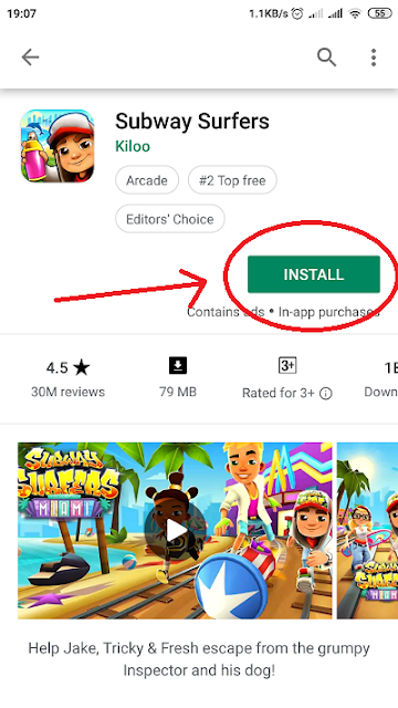 klik install untuk memasang aplikasi