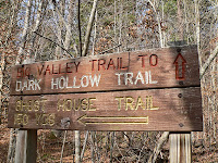 Hiking trail sign.