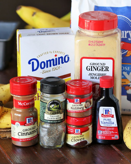 Chai Spice Banana Bread Ingredients Image