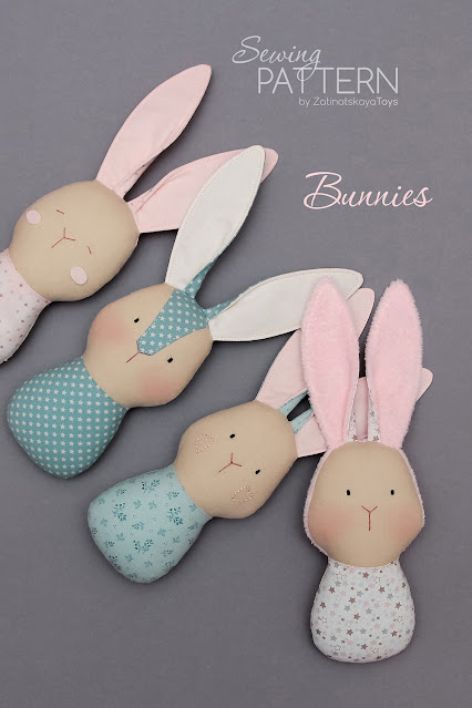 Baby bunny doll sewing pattern