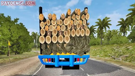 mod fuso tronton muatan kayu balak