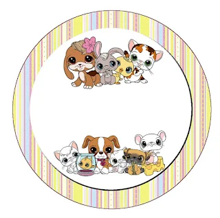 Pet Shop Party Toppers or Free Printable Candy Bar Labels