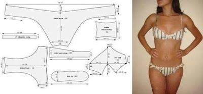 Patrones y medidas de costura para trajes de baño