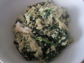 Quinoa con espinacas y queso de cabra