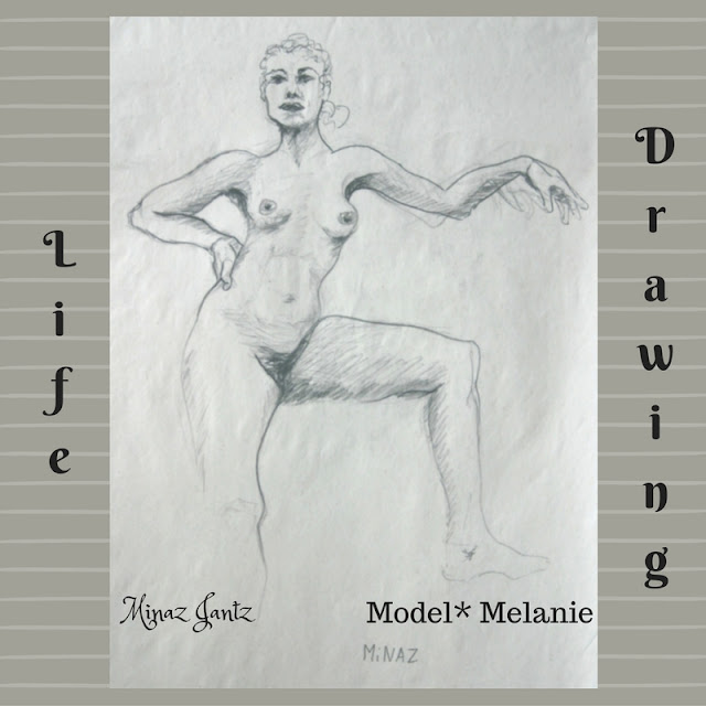 Nude Drawings by Minaz Jantz. Model Melanie