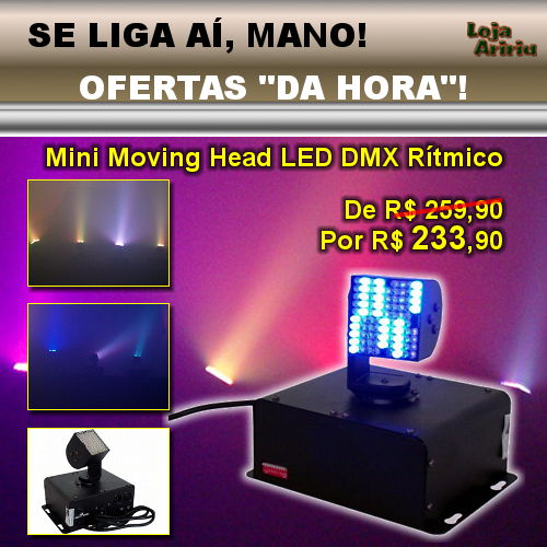 OFERTA! Mini Moving Head 86 LEDs RGB DMX Áudio-Rítmico