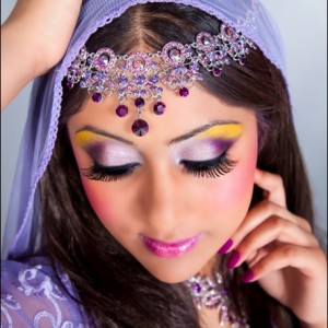 Applying  Makeup on Bows And Pearls  Asian Bridal Eye Make Up