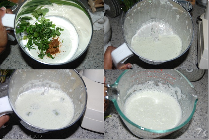 Mint lassi process