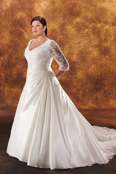  plus  size  wedding  gowns  with sleeves  A Creative Life