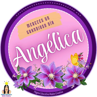 Pin con Nombre Angélica para imprimir