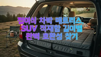 접이식 차박 매트리스, SUV 적재함 길이별 완벽 호환성 찾기