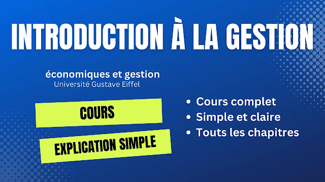 Cours d'Introduction à la Gestion (Université Gustave Eiffel)