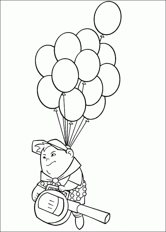 Download Free Printable Disney Pixar Up Papercraft " Russell " Coloring Pages
