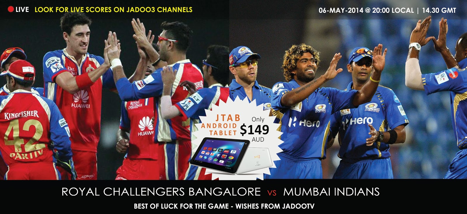 mi vs rcb ipl7 2014 mumbai