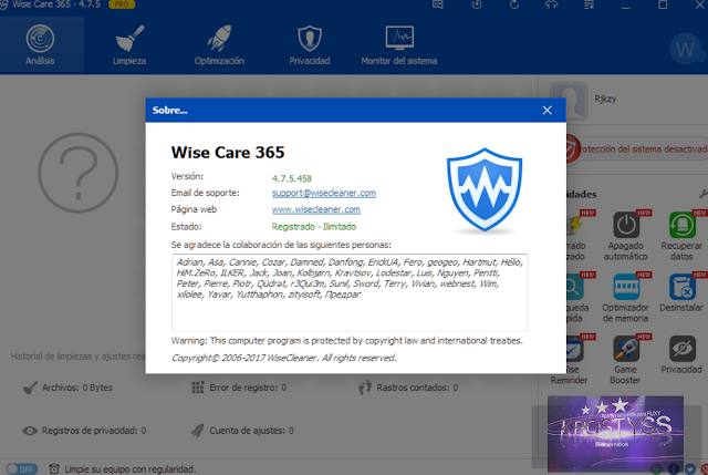 Wise Care 365 Pro Serial Key