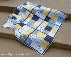 Tilted Nine Block Quilt Pattern by www.madebyChrissieD.com