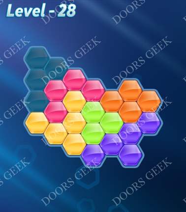 Block! Hexa Puzzle [Rainbow A] Level 28 Solution, Cheats, Walkthrough for android, iphone, ipad, ipod