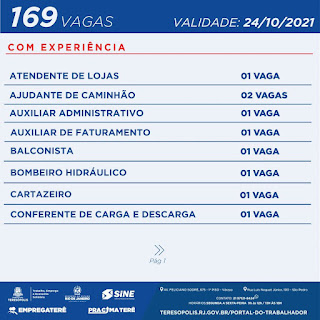 Programa ‘Emprega Terê’ divulga 169 vagas de emprego no SINE Teresópolis