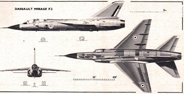 Dassault Mirage IIIF2 threeview