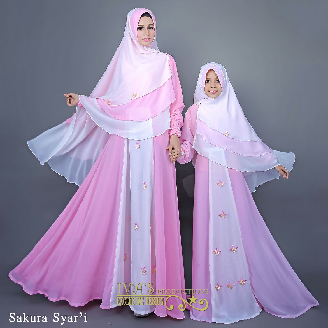 Jual Baju  Hijab  Couple Ibu dan Anak  Sakura Couple By Iva s