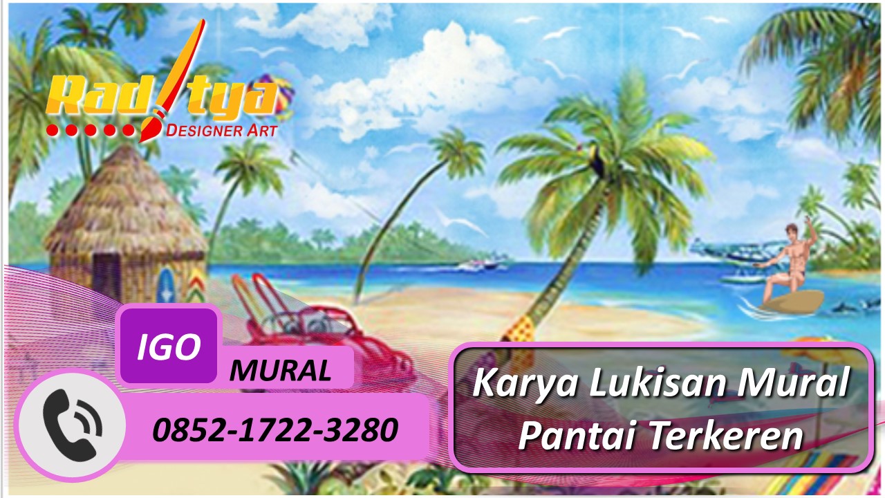 Karya Lukisan Mural Pantai Terkeren