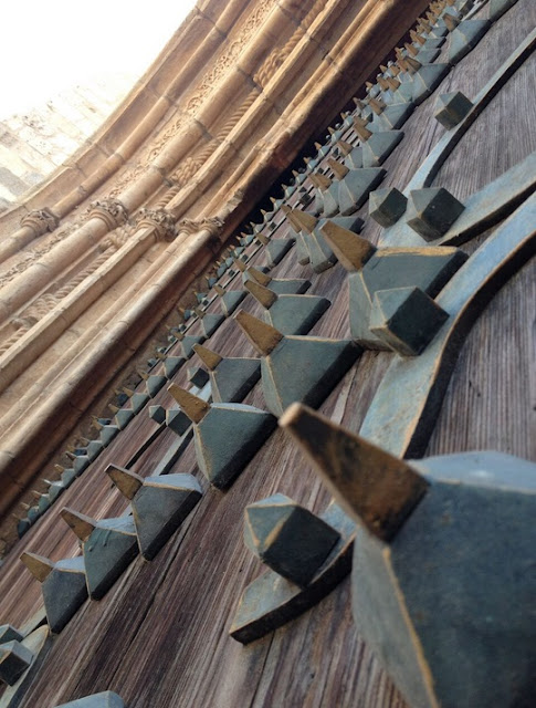 Cathedral door, Alacala de Henares, Birthplace of Miguel Cervantes Photo:  Rachel Medanic