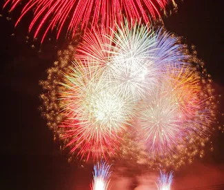 写真: 170808（火）神明の花火大会、市川大門
