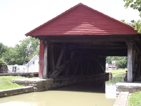 Duck Creek Aqueduct - Franklin County Historical Marker