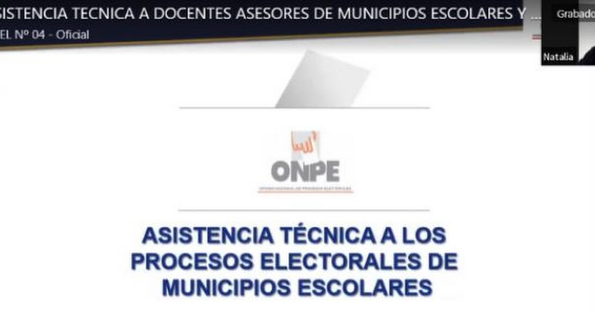 ONPE apoyó a Instituciones Educativas en elección de sus Municipios Escolares y APAFA