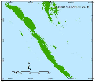 Beginilah Peta Pulau-Pulau Indonesia kalau Air Laut Naik Ratusan Meter