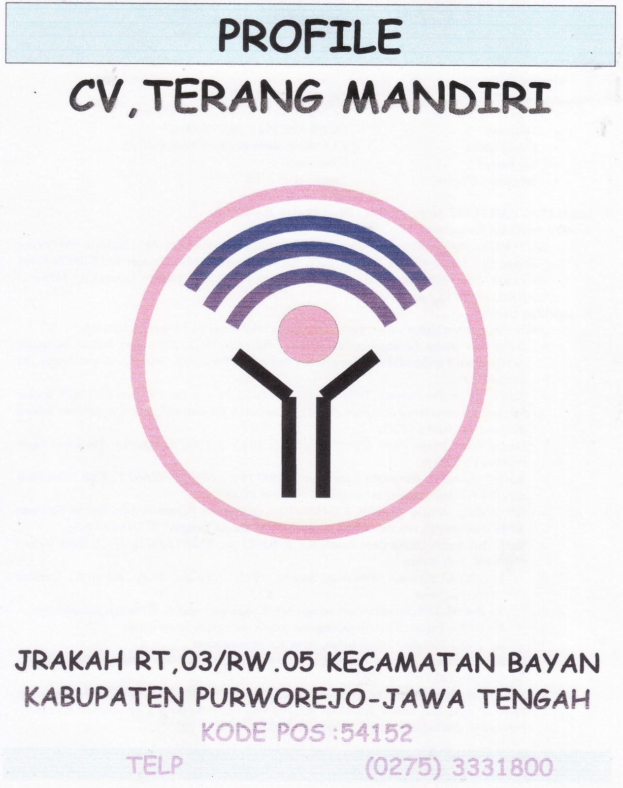 Jrakahmandiri: PROFIL PERUSAHAAN CV TERANG MANDIRI