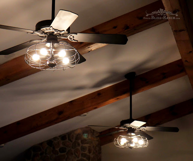 Ceiling Fan Updated with Paint & Lights, Bliss-Ranch.com