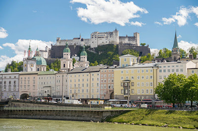 Fortaleza Hohensalzburg vista da cidade, Salzburg, Áustria