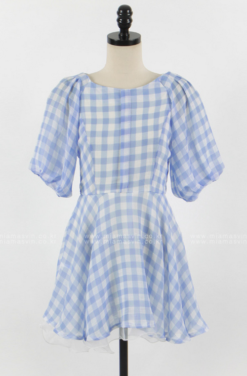 Checkered Ruffled Dress